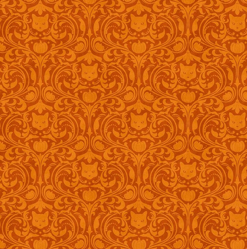 Quilt Kit 58"x68", Hallow's Eve fabrics by Northcott fabrics Bed Gift Quilt Black Cats Pumpkins Spooky Halloween Bats