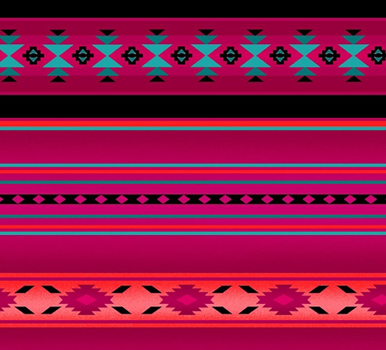 Native Indigenous Fabric 1/2 Yard, 201-Pink by Elizabeth's Studio, Indigenous Quilt Blanket Wall Hanging Runner Ribbon Skirt