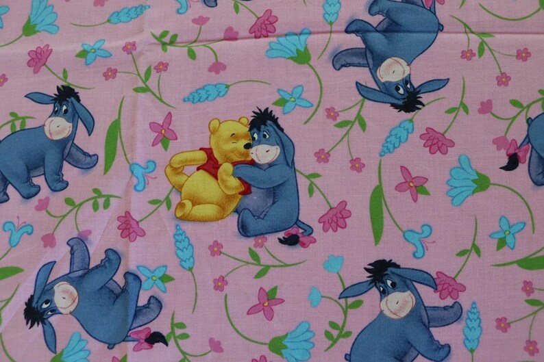 Eeyore Pooh Fabric 1/2 Yard, 11307 by Springs Creative, Eeyore Pooh Bed Gift Blanket Quilt Toddler Disney Crib Twin