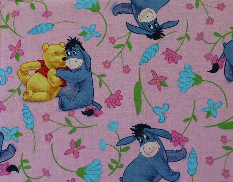 Eeyore Pooh Fabric 1/2 Yard, 11307 by Springs Creative, Eeyore Pooh Bed Gift Blanket Quilt Toddler Disney Crib Twin
