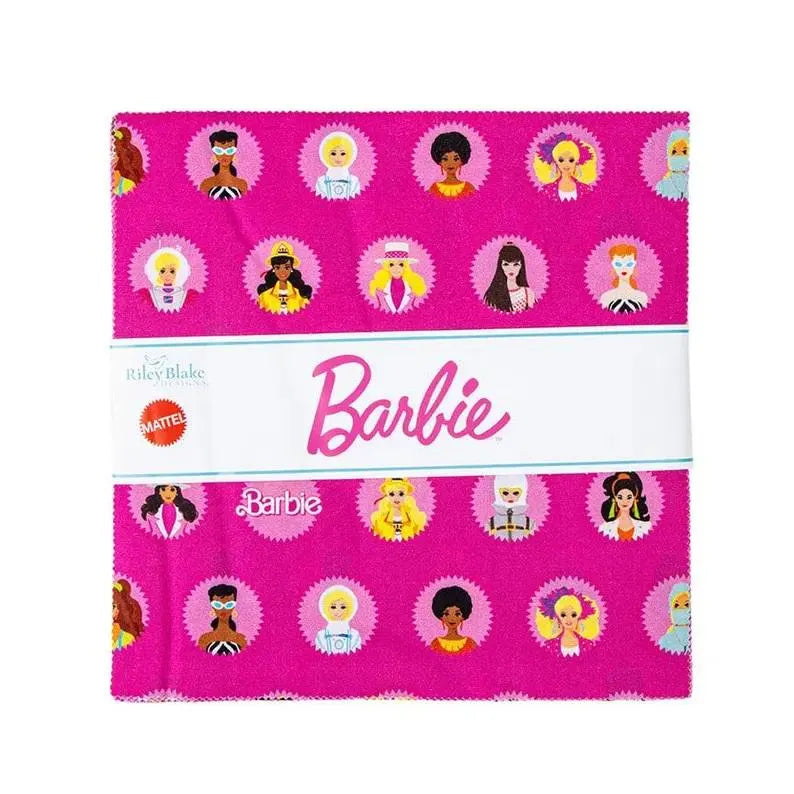 Barbie World Fabric Stackers 10"x10", by Riley Blake, 42 Precut Ten Inch Pieces, Barbie Gift Bed Quilt RARE Discontinued, Gift Quilt Runner