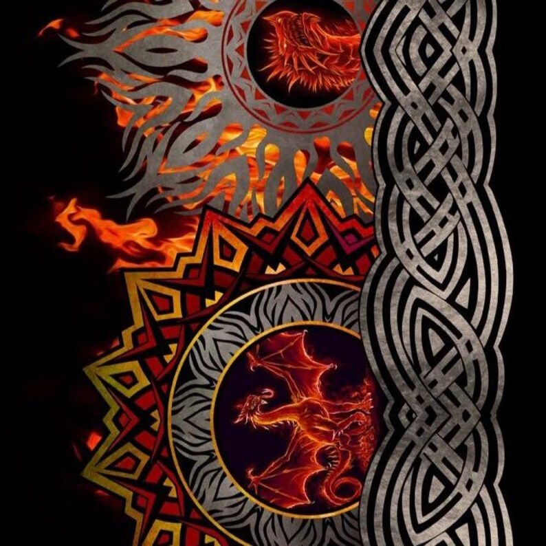 Dragons Red Quilt Kit 76"x92", using In the Beginning Fabrics, Dragon Gift Bed Quilt Lap Twin Double Queen