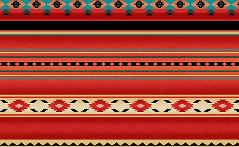Native Indigenous Fabric 1/2 Yard, 201-Red by Elizabeth's Studio, Indigenous Quilt Blanket Wall Hanging Runner Ribbon Skirt