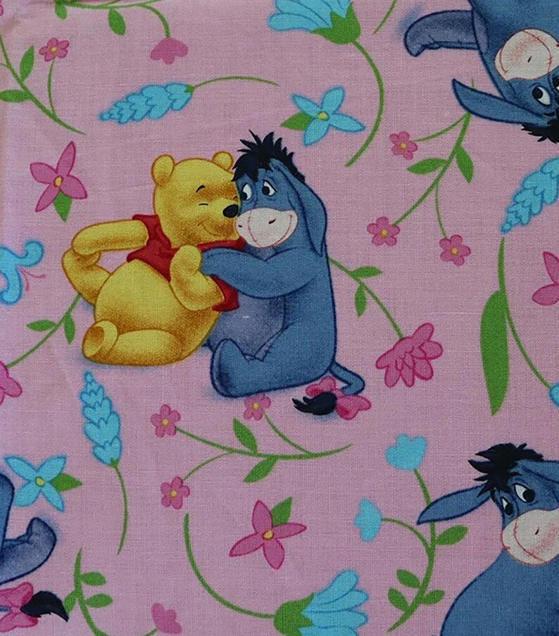 Eeyore Pooh Fabric 1/2 Yard, 11307 by Springs Creative, Eeyore Pooh Bed Gift Blanket Quilt Toddler Disney Crib Twin