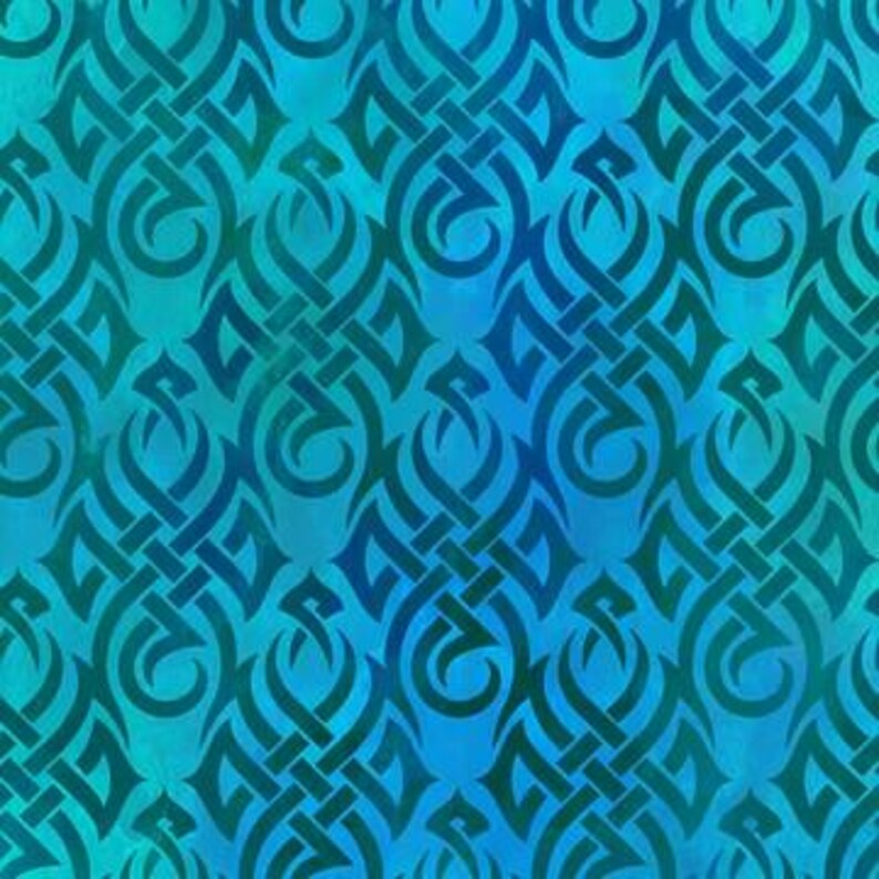 Dragons Blue Quilt Kit 76"x92", using In the Beginning Fabrics, Dragon Gift Bed Quilt Lap Twin Double Queen